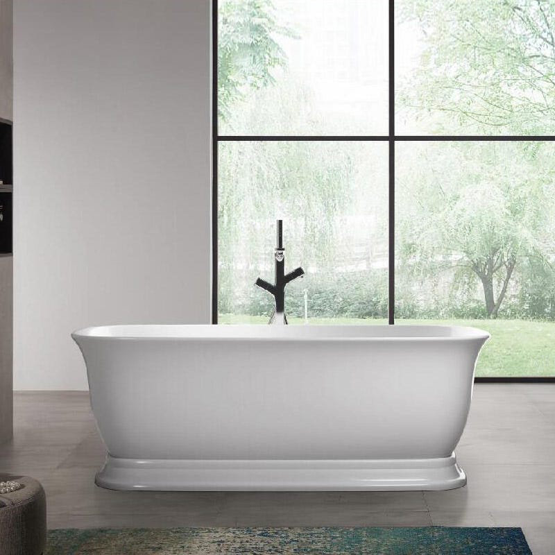 59'' x 31.50'' Soaking Acrylic Bathtub, Chrome