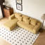 Modern L-Shaped Sectional Sofa 260CM in Yellow Velvet, Chaise with Frame-Free Design Fast Dispatch From UK Warehouse – Dispatched Within 2 Days-330666501