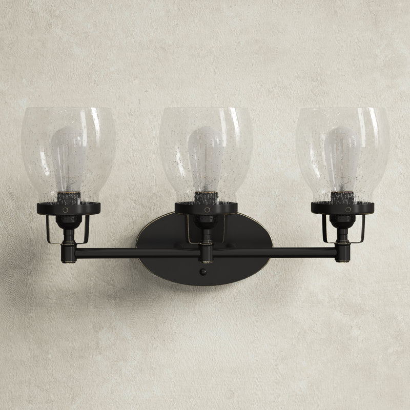 Shameka 3 - Light Dimmable Vanity Light, Midnight Black, No