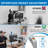 Mount-it Silver Motorized Adjustable Multi Screen Desk Mount for 32" Monitor Screen Holds up to 19.8lbs