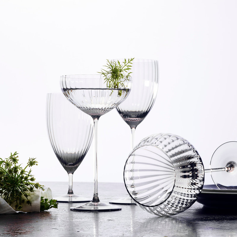 Quinn Crystal White Wine Glass, Rose
