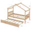 Lit en bois avec lit gigogne-674937835