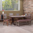 Pine Solid Wood Top Trestle Dining Set