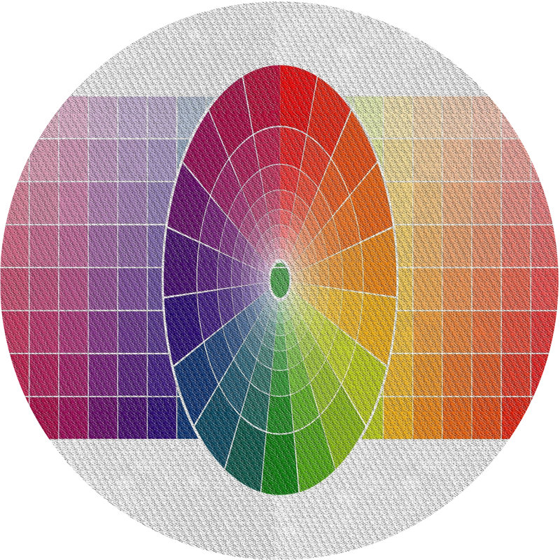 Tapis décoratif géométrique rouge Raël, Rond 7 pi