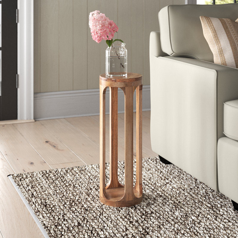 Chewelah Solid Wood End Table, 23" H x 8" W x 8" D, Walnut Brown