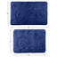 Ensemble de 2 tapis de bain en mousse à mémoire de forme Lavish Home, bleu marine-197992106