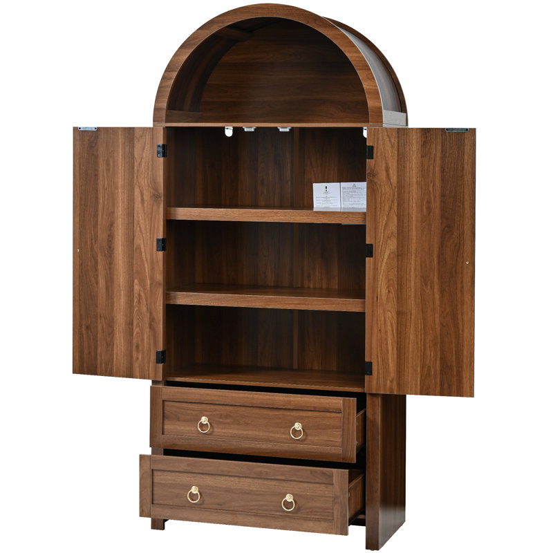 2 Door Wardrobe, Walnut