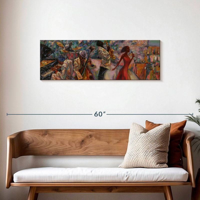 " Jazz Lounge ", 14" H x 42" W x 1.25" D