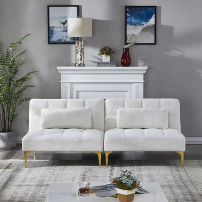 Tissu convertible futon avec pieds en métal