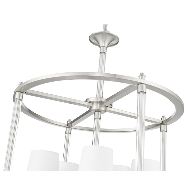 Lustre 5 lumières Adiyah, Nickel brossé