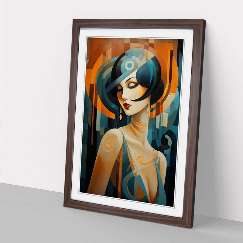 Single Picture Frame Wall Art, 34cm H x 25cm W, Walnut Framed