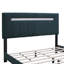 Structure de lit tapissier en velours vert