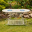 43 po Table de jardin Écusson