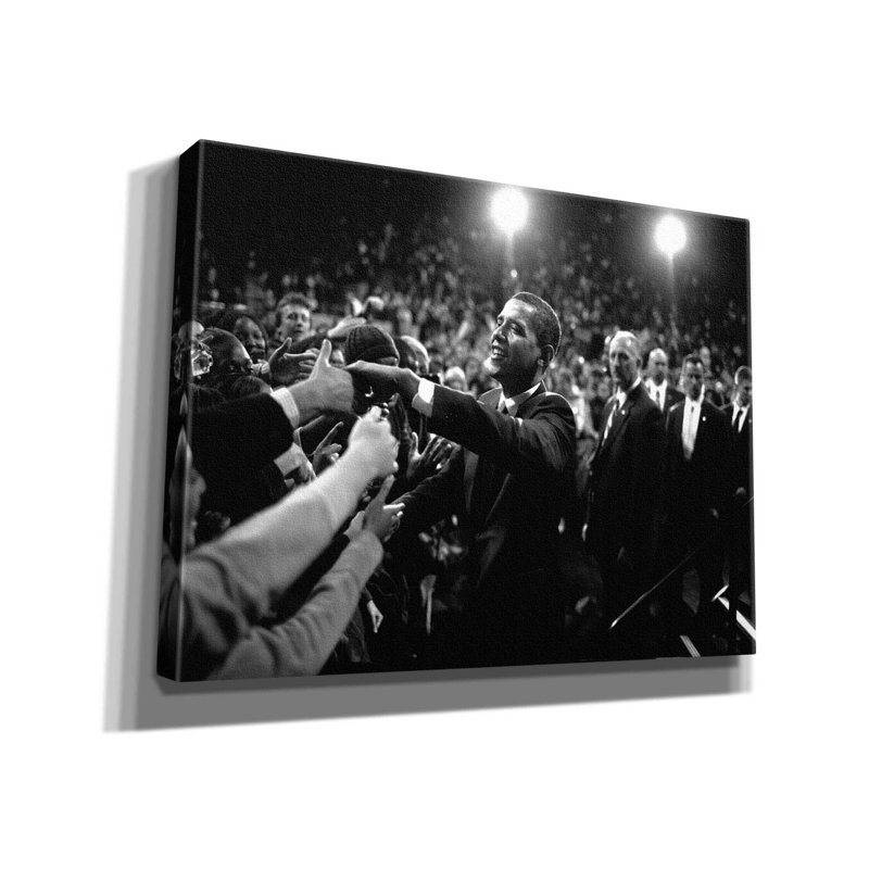 Barack Obama at Campaign Rally - Impression sur toile tendue, H 12 po x l 16 po x P 0,75 po