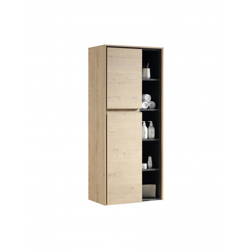 Armoire à linge Regnild, Brun / noir