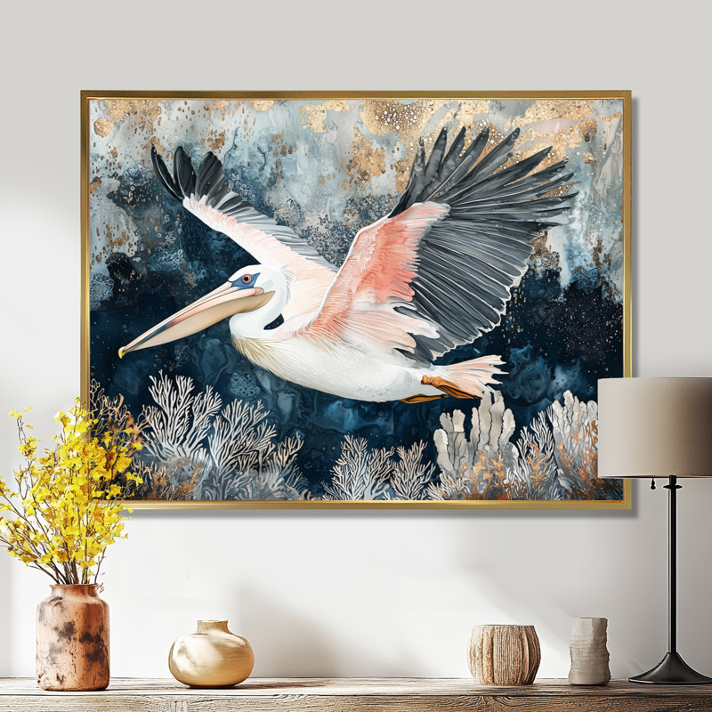 Audrinna - Animals Oversized Canvas Prints, 12" H x 20" W, Floater Framed Print, Gold