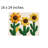 Bright Sunflower Pattern Print Bath Rug, 16 X 24