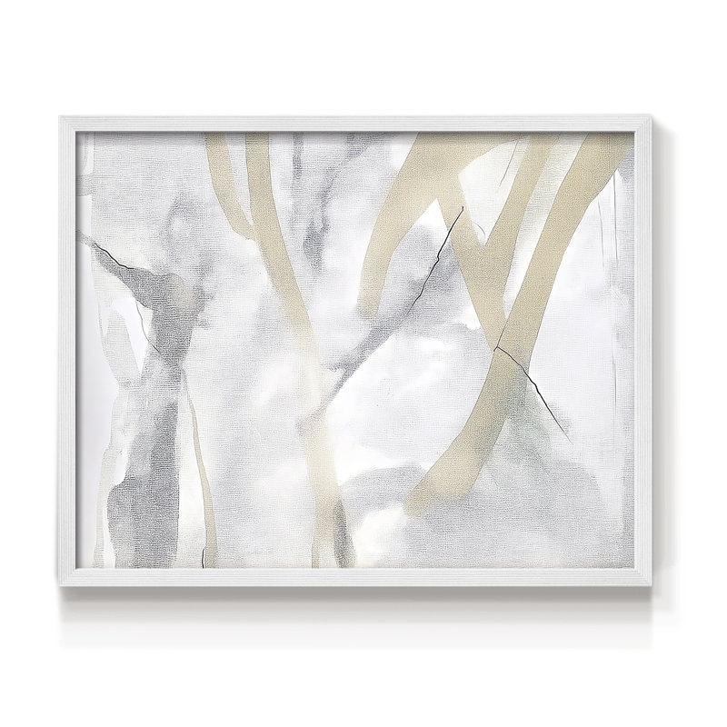Abstrait, série Lxxxi, reproduction encadrée, H 11 po x l 14 po, Blanc