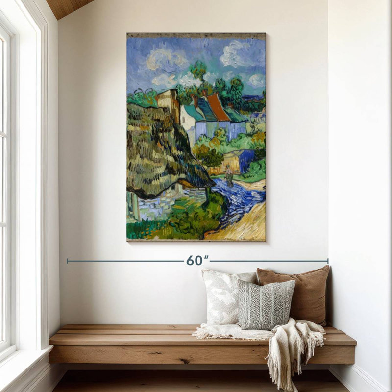 Maisons à Auvers 1890, H 48 po x l 32 po