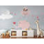 Papier peint amovible avec un joli bébé éléphant et des ballons-323730020
