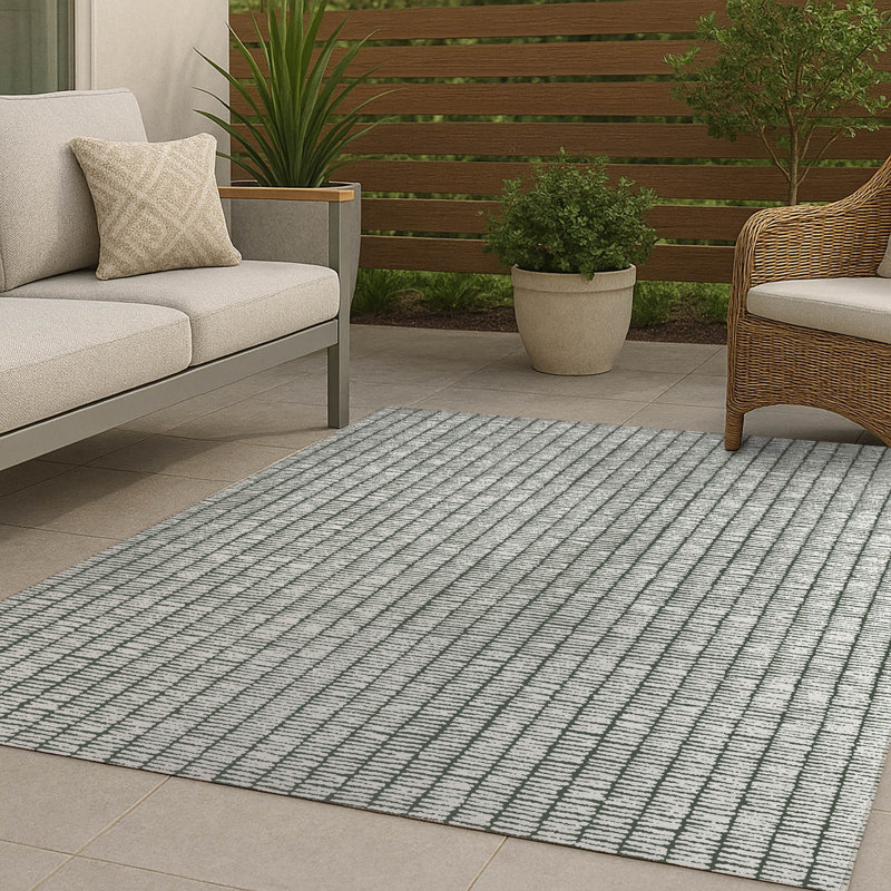Tapis d'extérieur antidérapant Ricky Row, Rectangle 5 pi x 7 pi