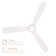 Madera Collection Smart 3-Blade 52in Ceiling Fan 2700K-6000K CCT Selectable LED Light Kit with Remote Control and White Hardware with White Wood Blades Works With iOS or Android App