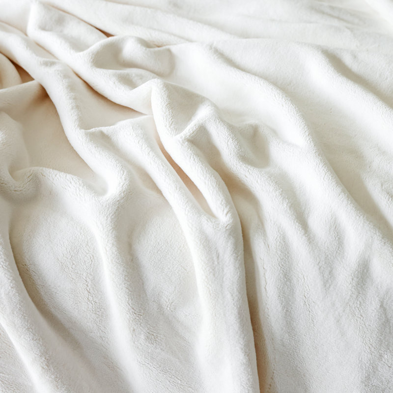 Couverture nuage, Beige, L 108 po x l 96 po