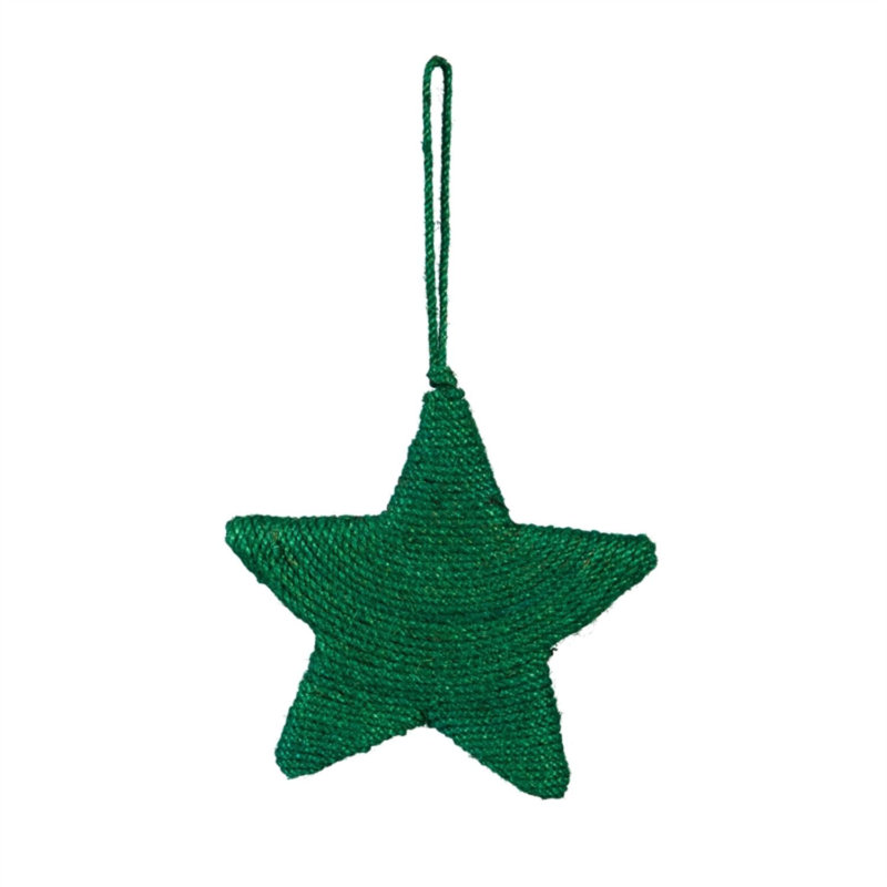 Ensemble de 6 étoiles en fibres rayées