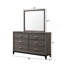 Mobilier de chambre à coucher contemporain en bois avec commode 6 tiroirs 1Pc-1843088019