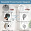 Système de douche mural avec pomme de douche à pluie de 12 pouces et soupape à pression équilibrée à 6 fonctions, fabrication en acier inoxydable, certifié Cupc pour sa haute performance