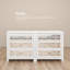 2-Piece White Dresser With Mirrored Drawers