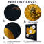 Ensemble de 6 décorations murales cornichon monochrome jaune et noir-770808558-770808557