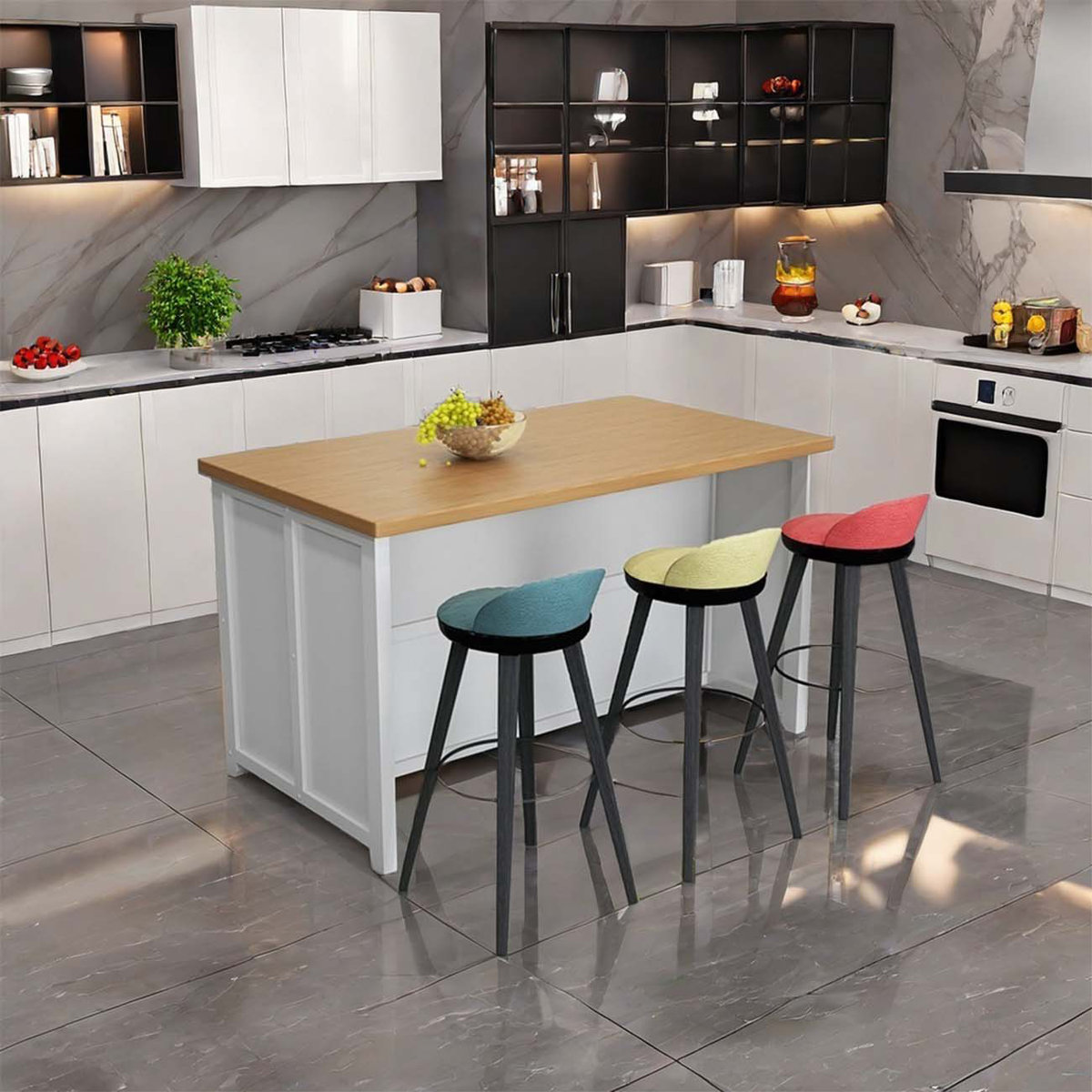 Hart Enjoy life Solid wood kitchen island, open counter | Wayfair