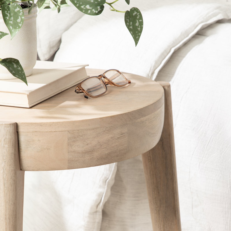 Table d'appoint ronde en bois