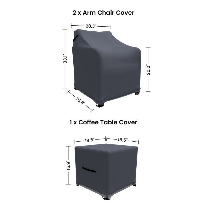 Arusha Antilles All-Weather Wicker Outdoor Conversation Set Furniture Covers