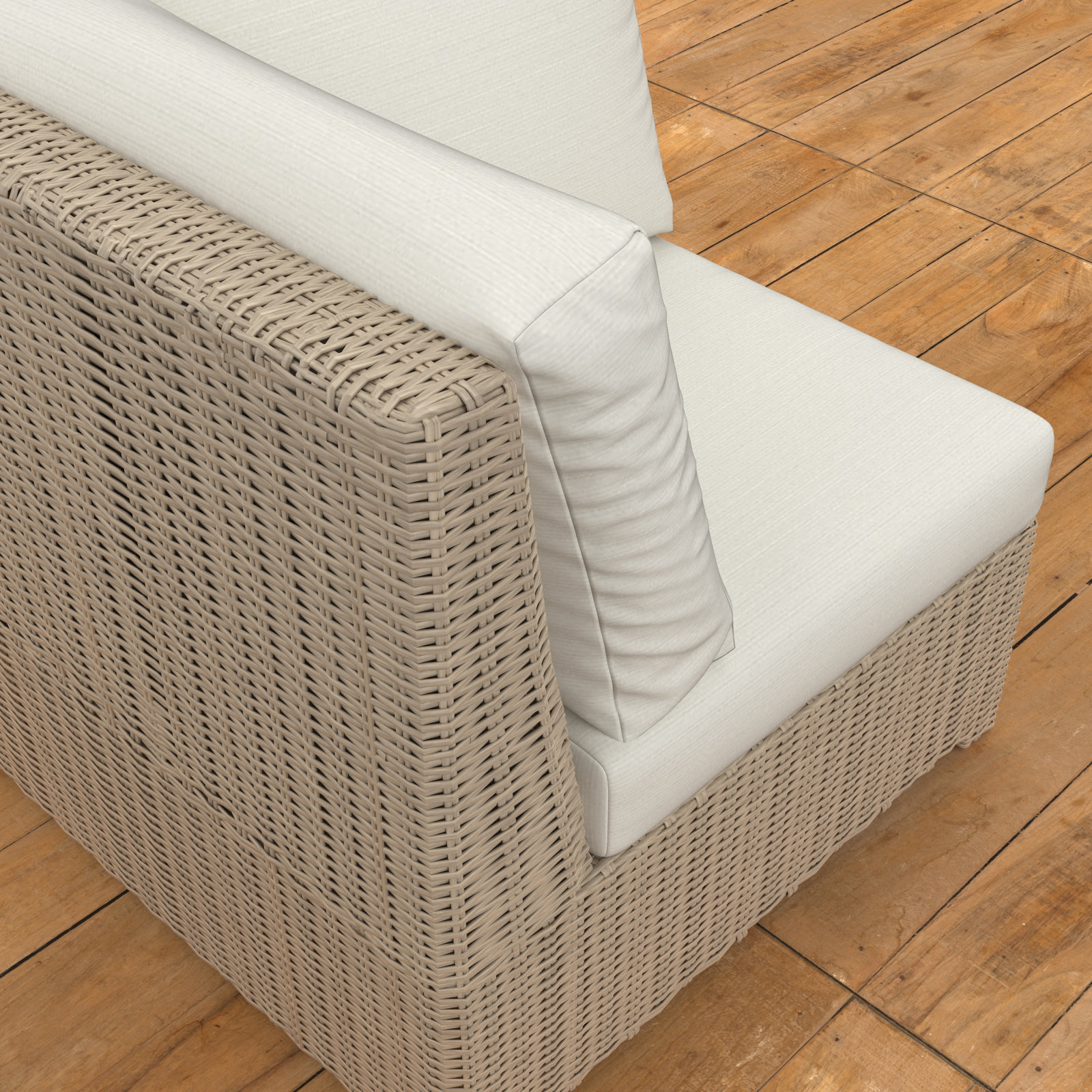 Henri Corner Chair, Canvas Natural
