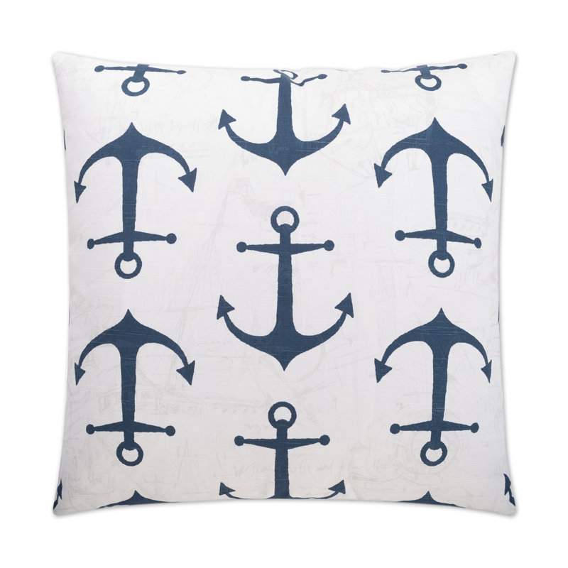 Anchors Square Pillow Cover & Insert, 24"H x 24"W