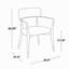 Chaise en bois brossé et tissu avec détails métalliques - ensemble de 2-2054707715-2054707713