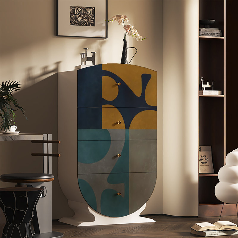 Armoire à tiroirs de style français rétro, Blanc