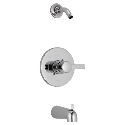 Ensemble de garniture de baignoire et douche à pression équilibrée Apex avec poignée levier simple