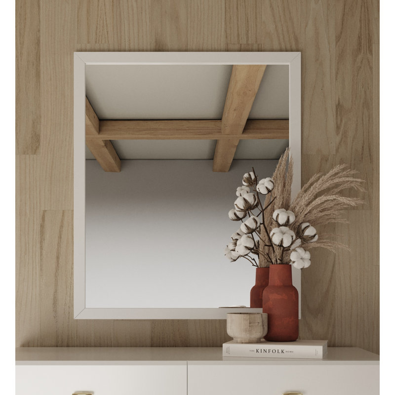 Schock Rectangle Wall Mirror, White