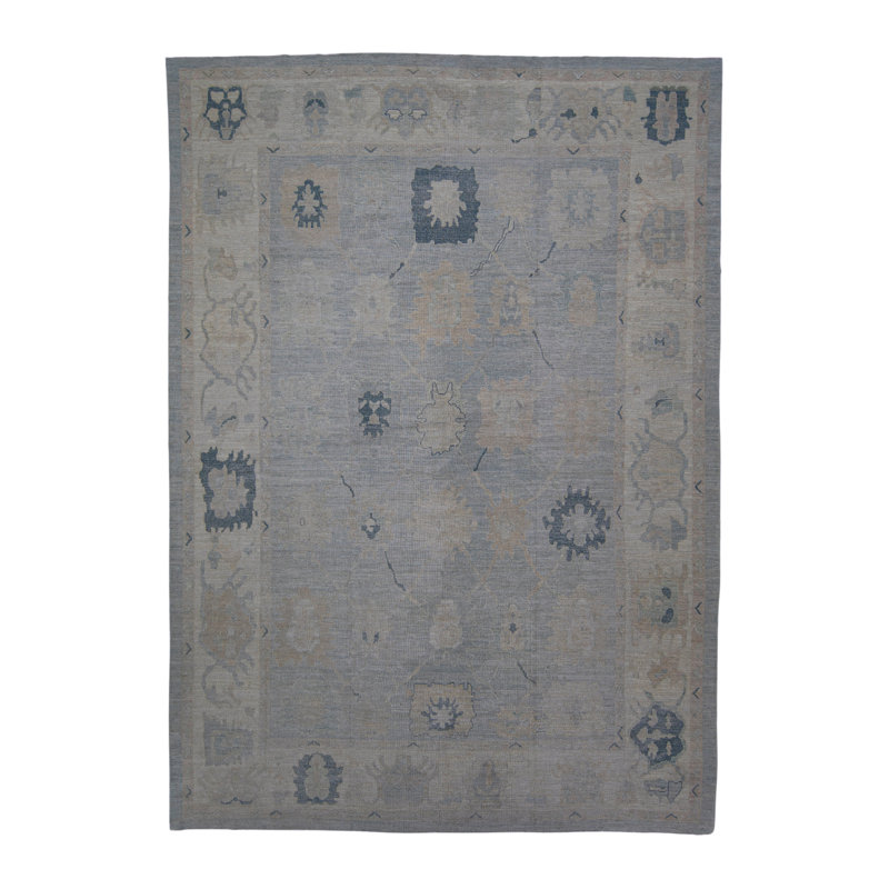 Tapis turc Oushak fait à la main 13 pi 11 po x 19 pi 5 po