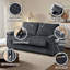 Canapé 71 po en velours côtelé 71 po, petite causeuse 2 places avec poches de rangement, accoudoir de rangement et port de charge USB-1328199093