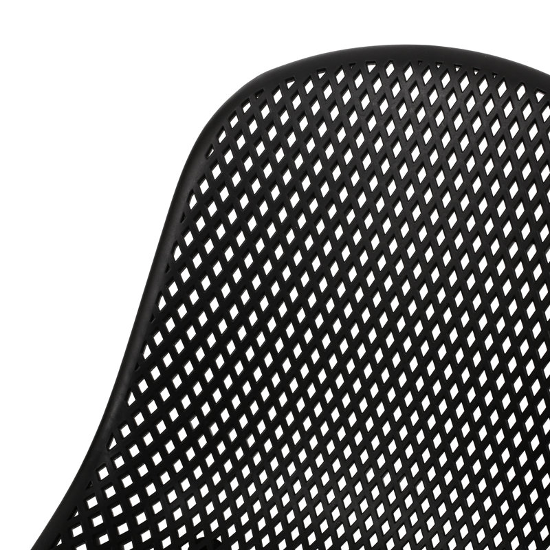 Chaise noire en polypropylène pour l'extérieur - Posey avec construction stable Chaise en polypropylène Posey