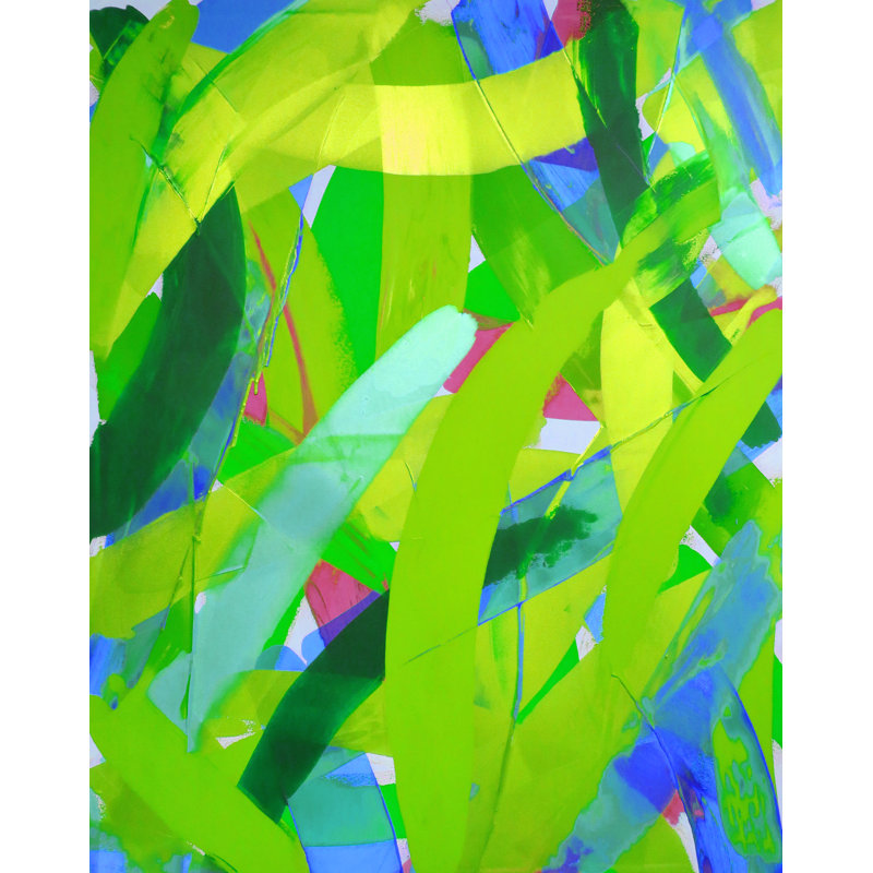 Blue Lime Soiree Print by Drew Gaffney, 21.25" H x 17.25" W