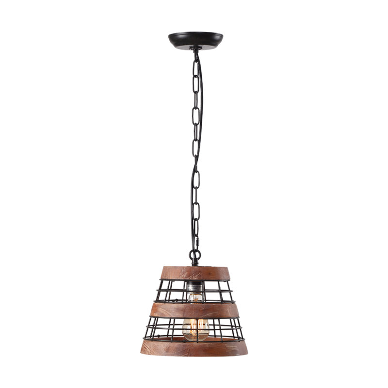 1 - Light Brown Lantern Pendant