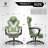 Fabric Gaming Chair with Footrest and Massage, Big and Tall Heavy Duty Chair for Adults, Green-119220764