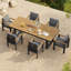 Ensemble de 2 chaises de salle à manger avec accoudoirs et chaises d'extérieur modernes pour le jardin, la terrasse ou le patio-227099623