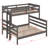 Wood Twin XL Over Queen Bunk Bed With Ladder
