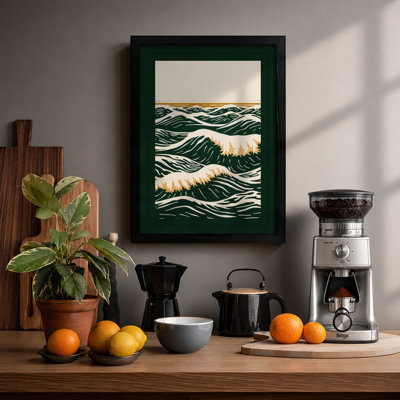 Rolling Waves Coastal - Framed Print